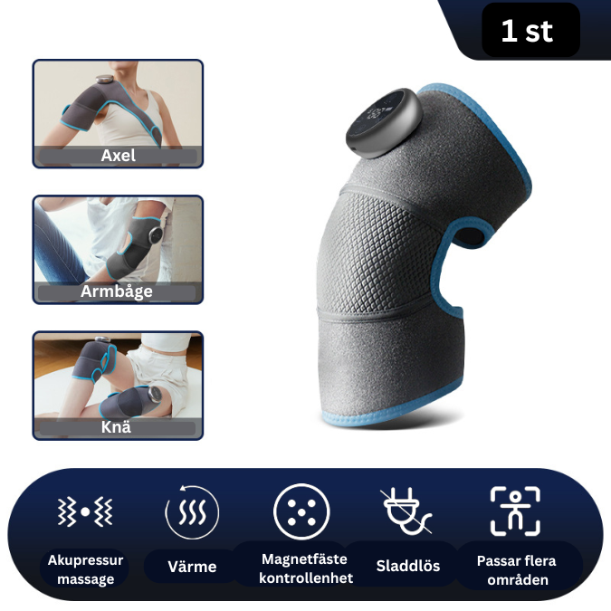 Värmeomslag med rödljusterapi och vibration