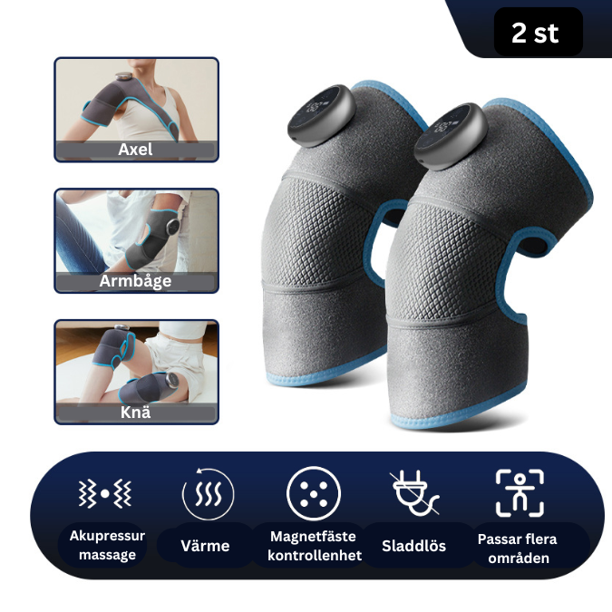 Värmeomslag med rödljusterapi och vibration