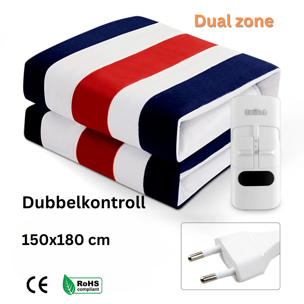 Eluppvärmt madrasskydd dubbelsäng