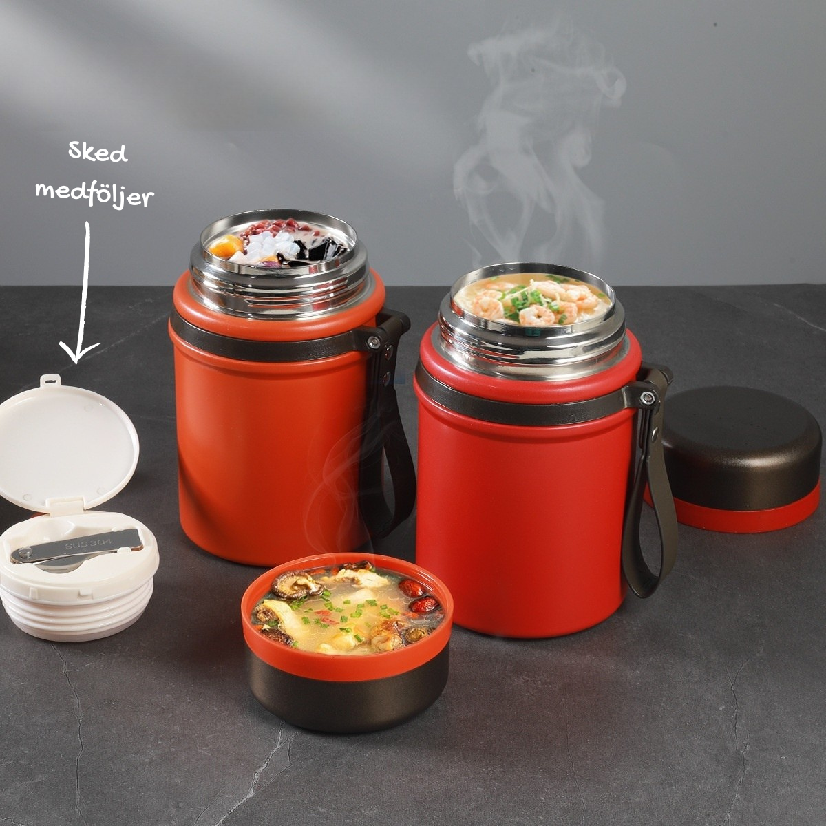 Mattermos med stor öppning 800 ml