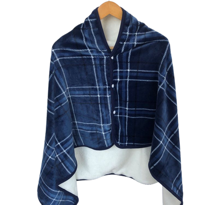 Poncho i mjukaste fleece och 8 värmezoner