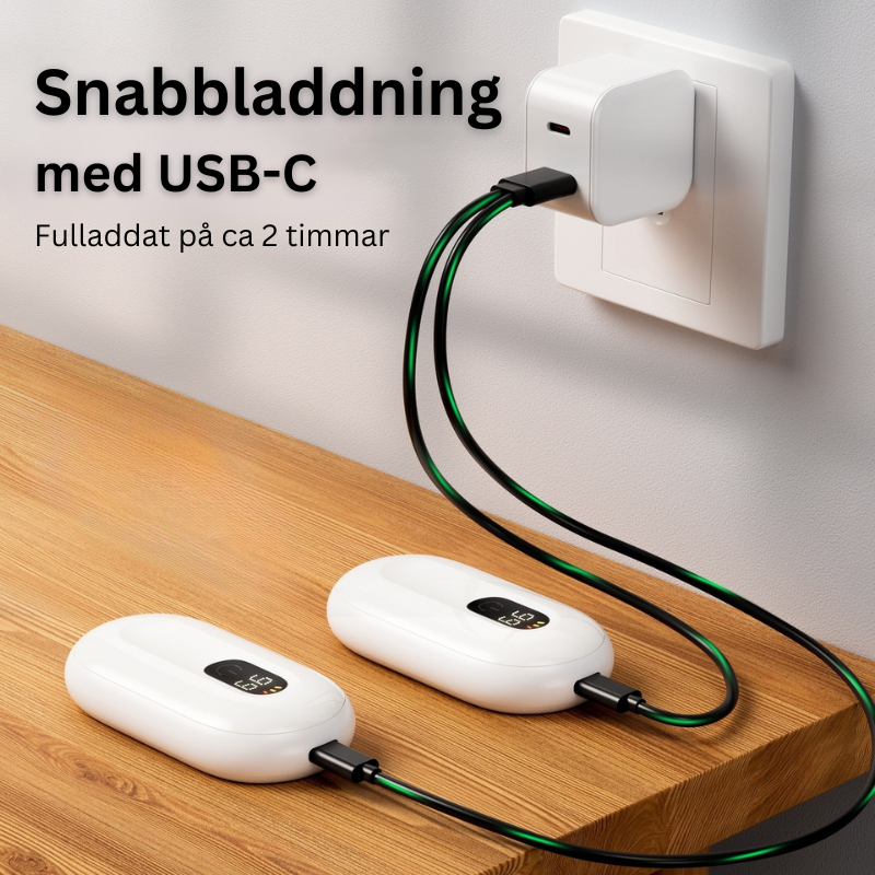 2-i-1 Handvärmare med powerbank