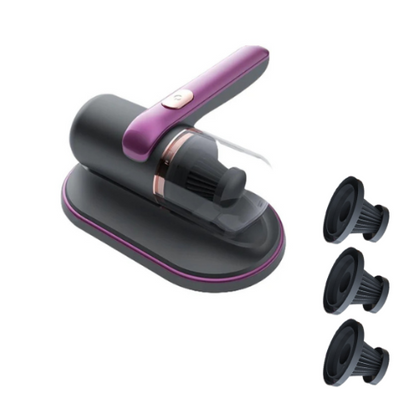 Kvalsterdammsugare med UV-sterilisering och vibration Lila