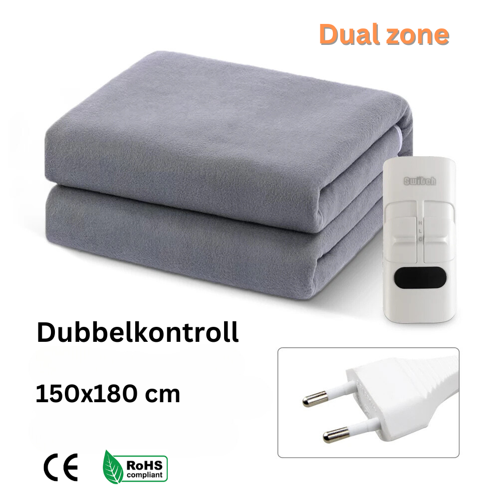 Eluppvärmt madrasskydd dubbelsäng