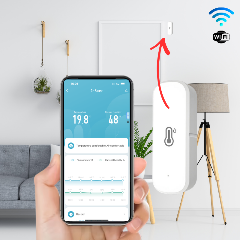 Fuktighetsmätare med app